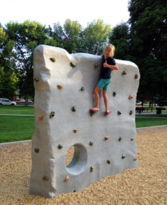 Playground climbing boulder