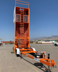 trailer mounted training tower for wind energy